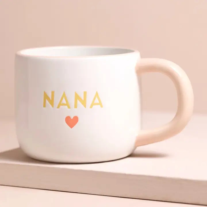 Ceramic Orange Heart Nana Mug