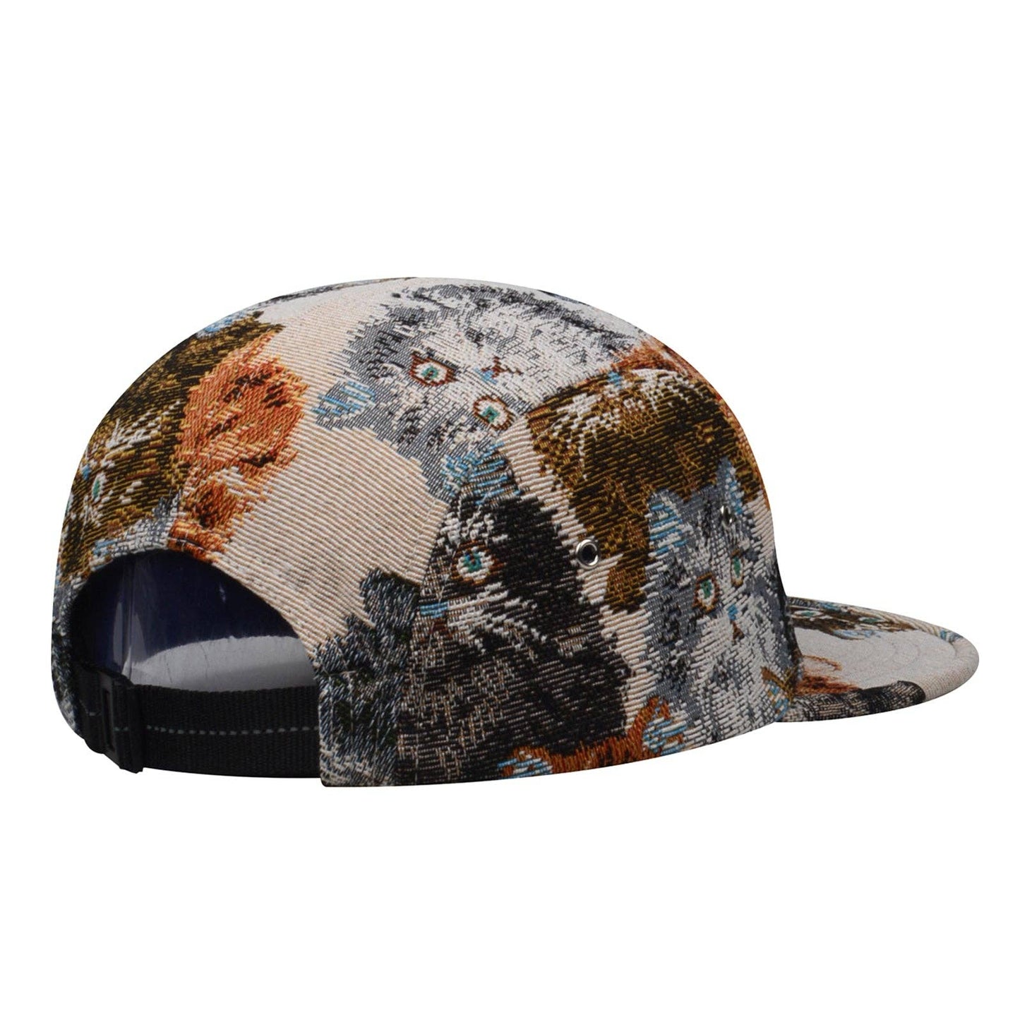 Cat Jacquard 5 Panel Hat Camp Cap | Cat Lover Streetwear Hat | HatPhile