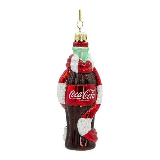 Coca-Cola® Glass Bottle With Scarf Ornament