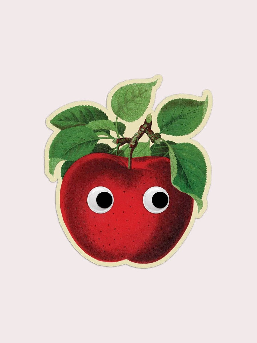 Googly Apple Vinyl Sticker