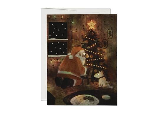 Twinkling Lights holiday greeting card: Singles