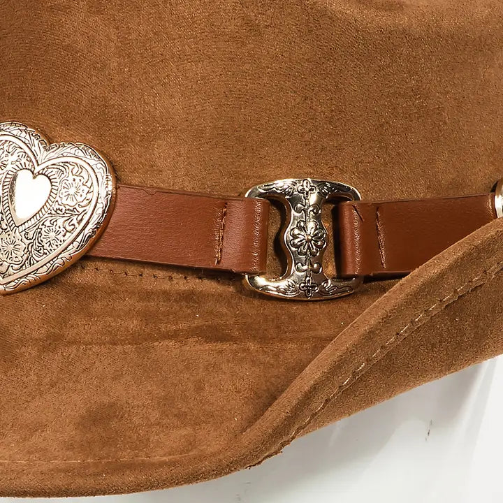 Western Heart Buckle Cowboy Hat