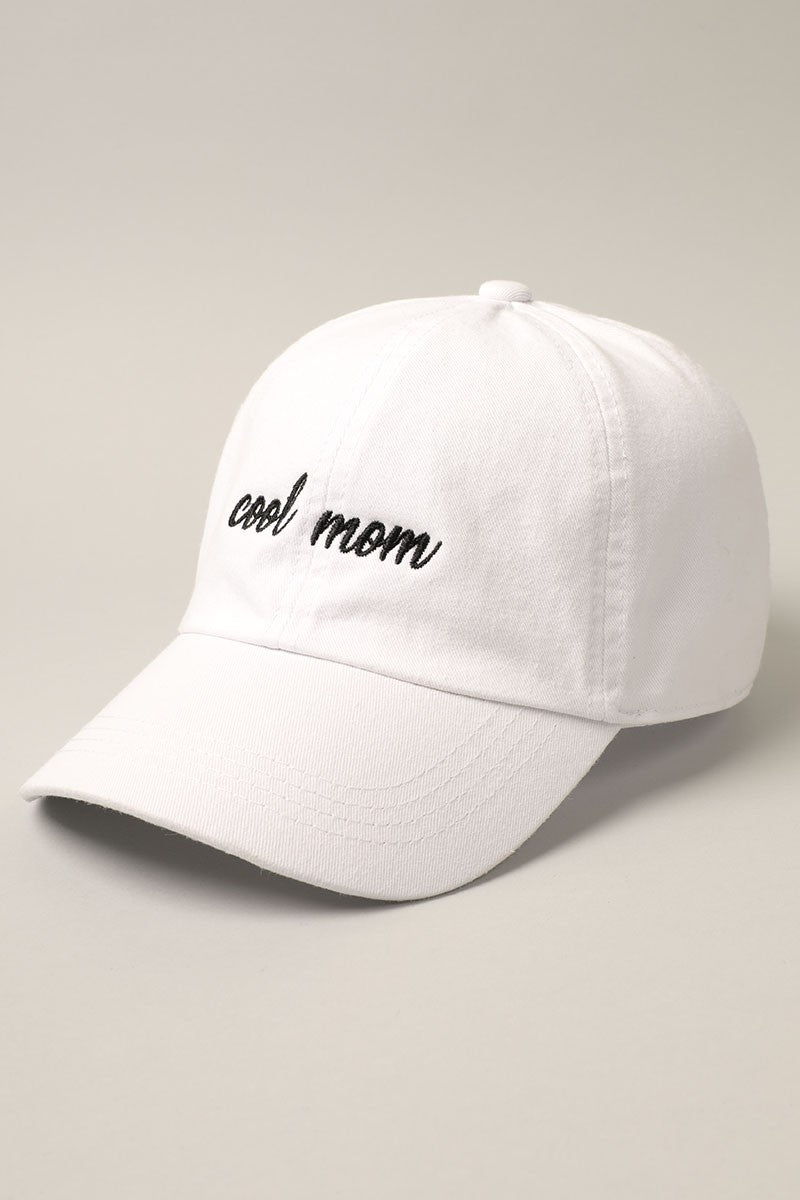 Cool mom Lettering Embroidery Baseball Cap