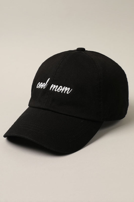 Cool mom Lettering Embroidery Baseball Cap