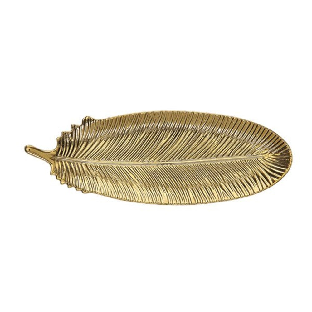 Gold Feather Tray