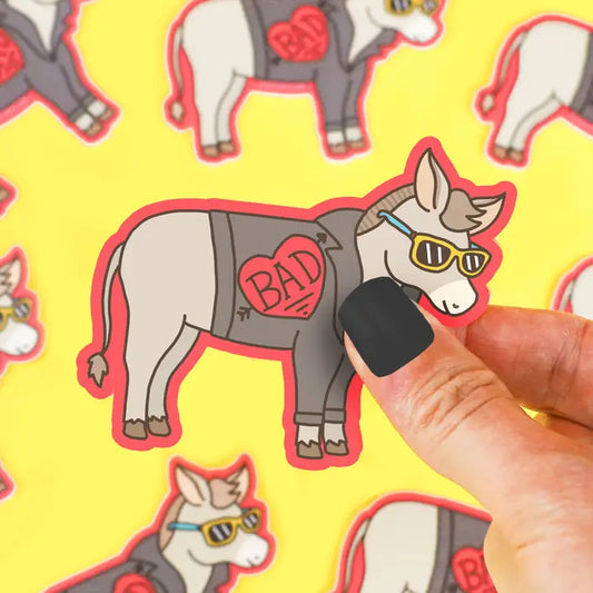 Bad Ass Donkey Funny Vinyl Sticker
