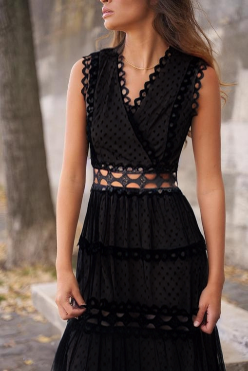 Ellie Long Lace Dress