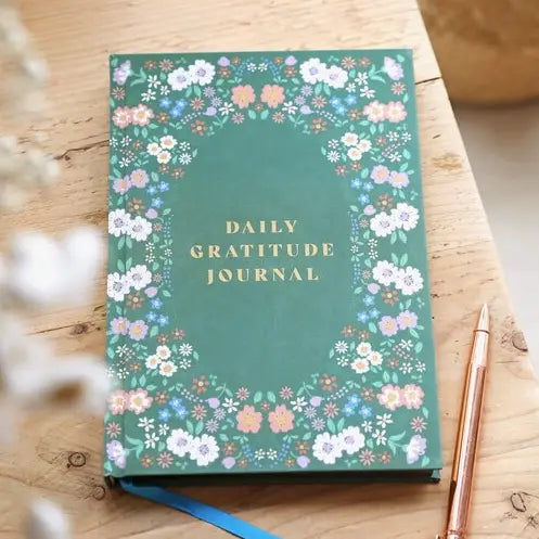 Green Floral Daily Gratitude Journal