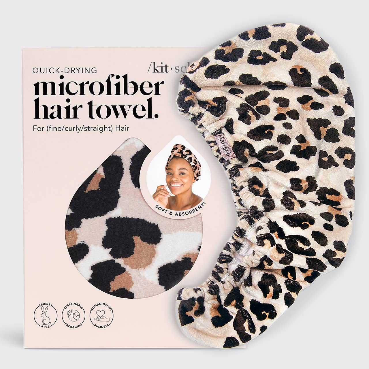 Quick Dry Hair Towel | Leopard