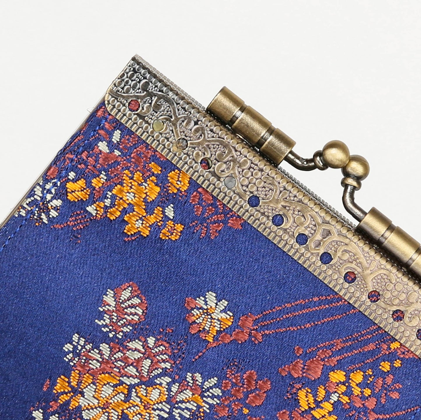 Brocade Small Floral Pattern Card Holder with RFID