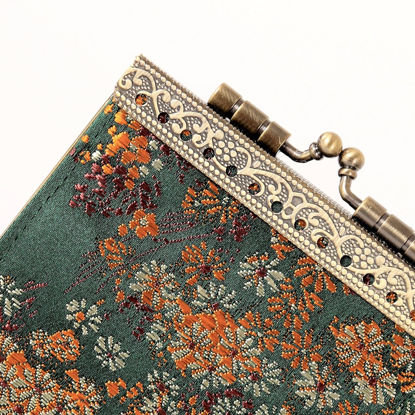 Brocade Small Floral Pattern Card Holder
