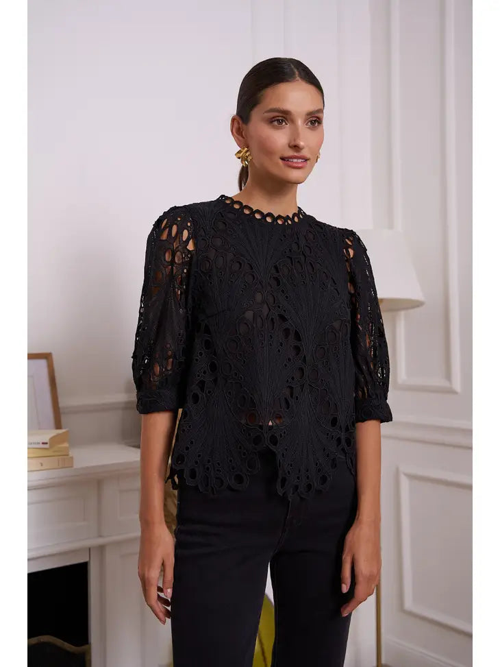 Daisy Guipure Lace Top