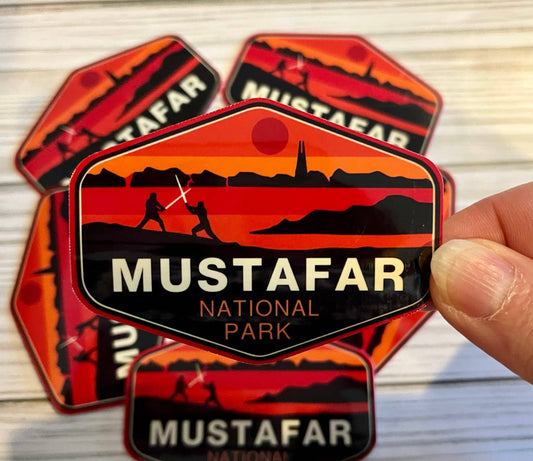 National Park, Mustafar, Vinyl Sticker (Star Wars)