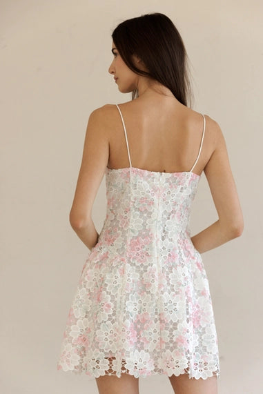 Flowers & Lace Mini Dress