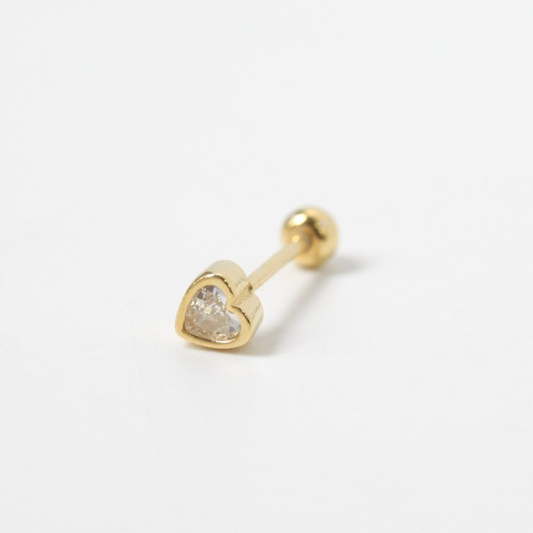 Tiny Heorte Screw Back Earring