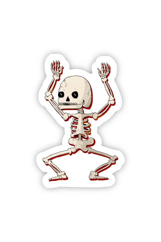 Dancing Skeleton Halloween Sticker