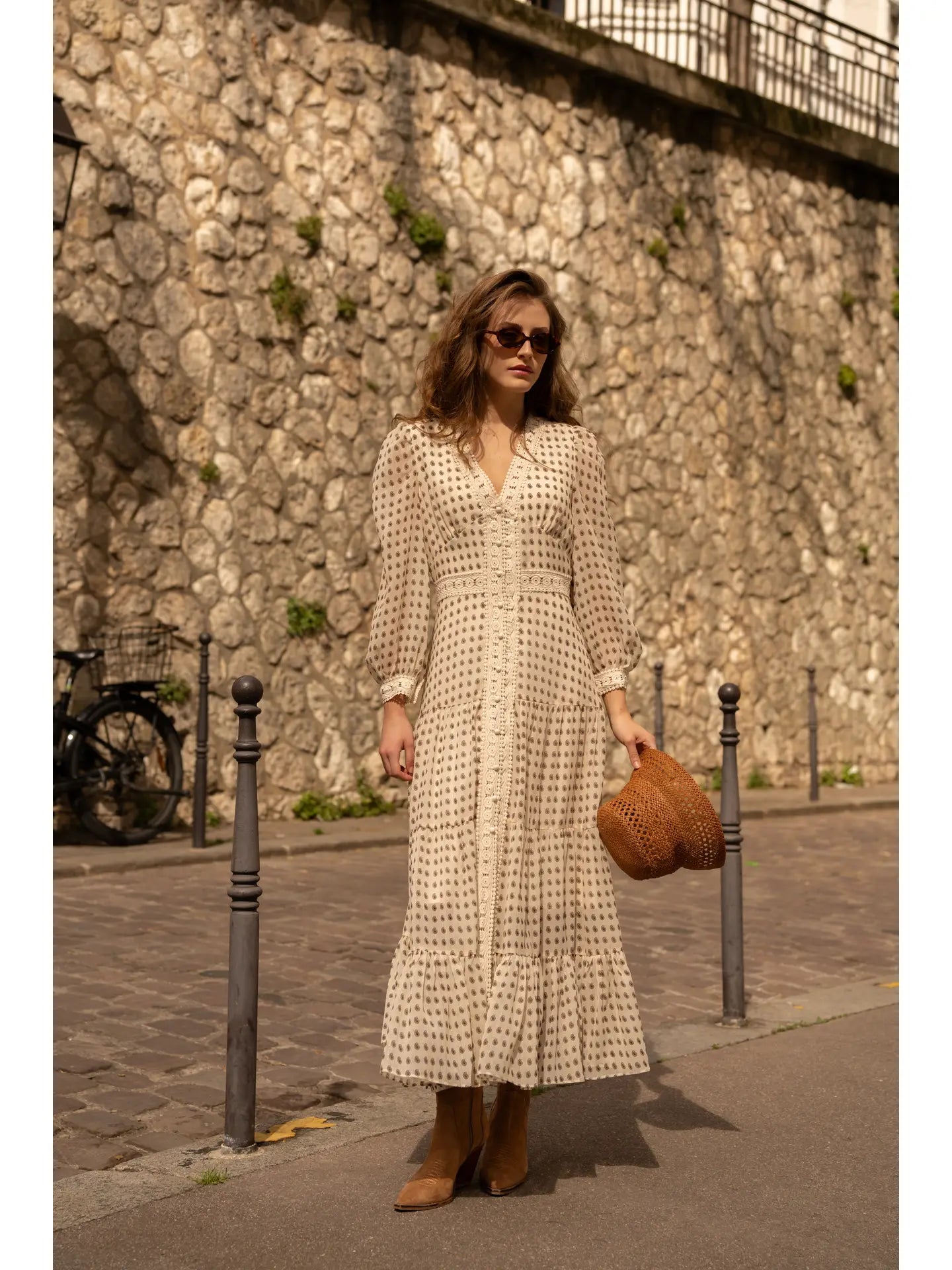 Avril Long Dress | Bohemian Print