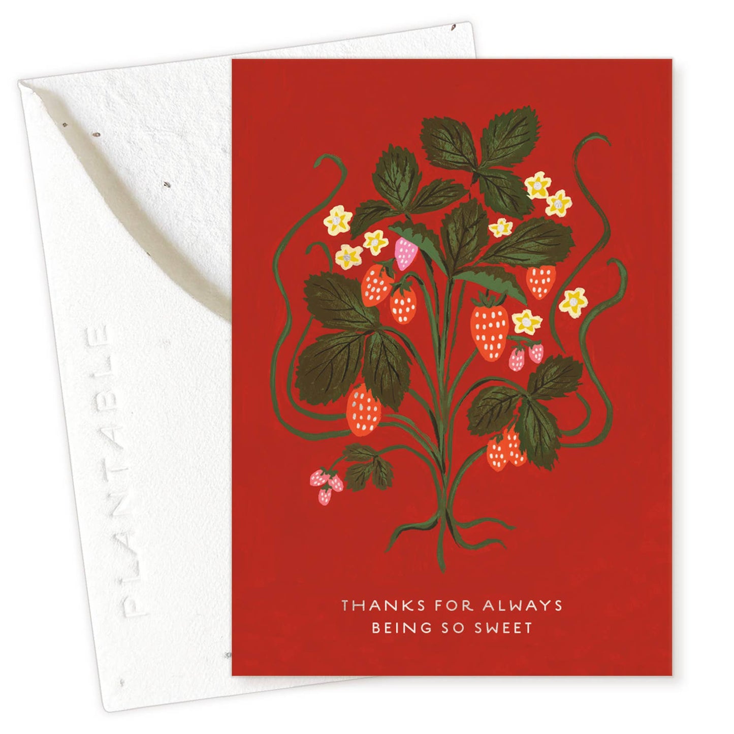 Sweet Strawberry Sprout - Thank You Mini Greet 2.5" x 3.5" 
