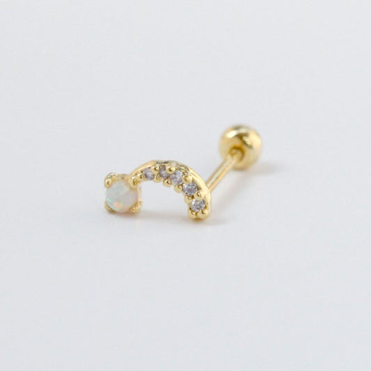 Tiny Comet Screw Back Earring