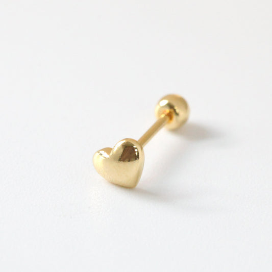 Tiny Heart Screw Back Earring