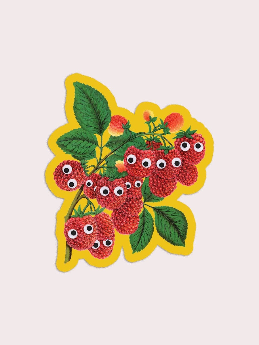 Googly Raspberries Vinyl Sticker