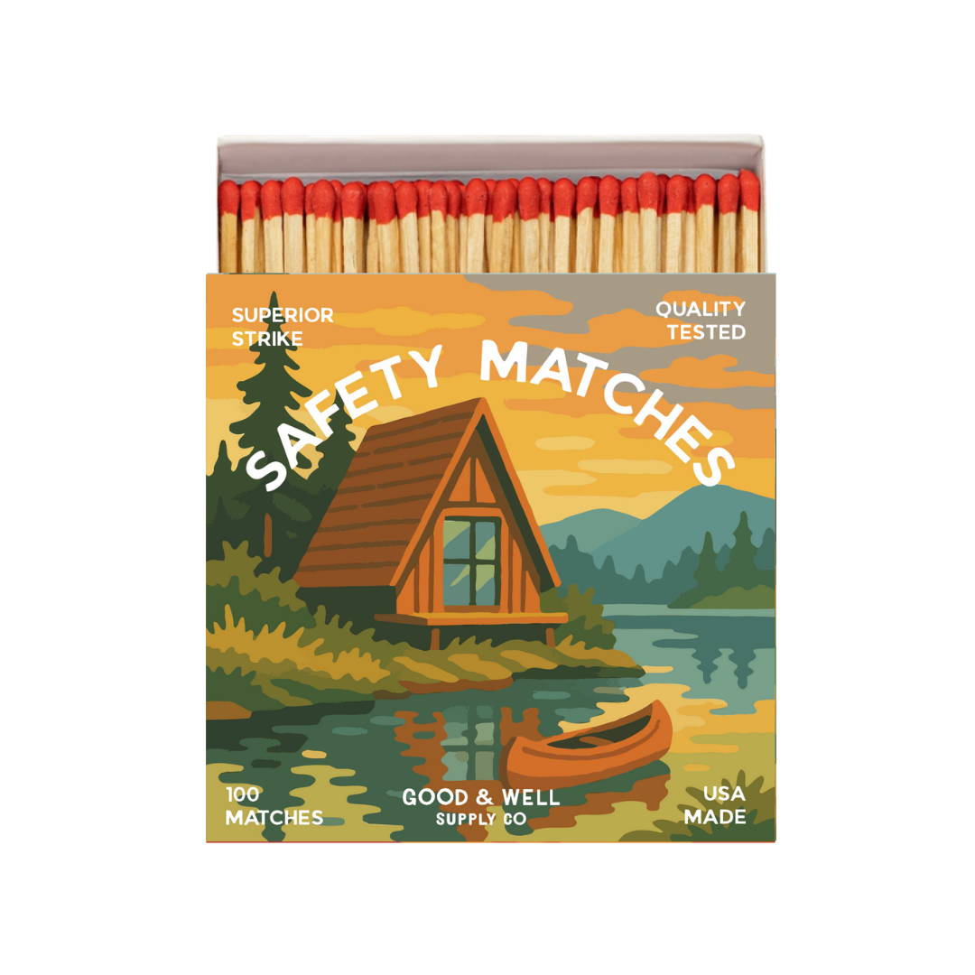 A-Frame Cabin & Bear Matchbox - Paint-By-Number Collection