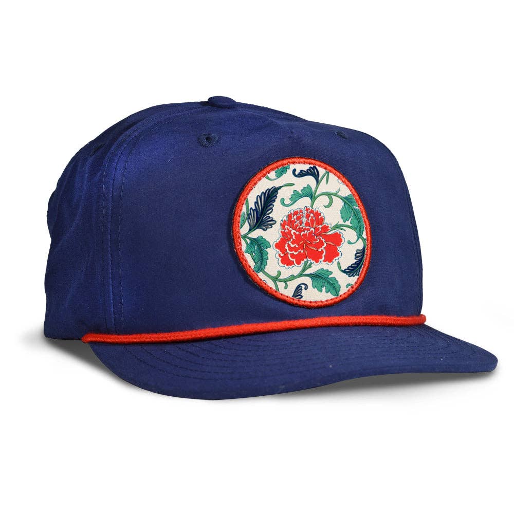 Red Flower -  Palmer Rope Hat