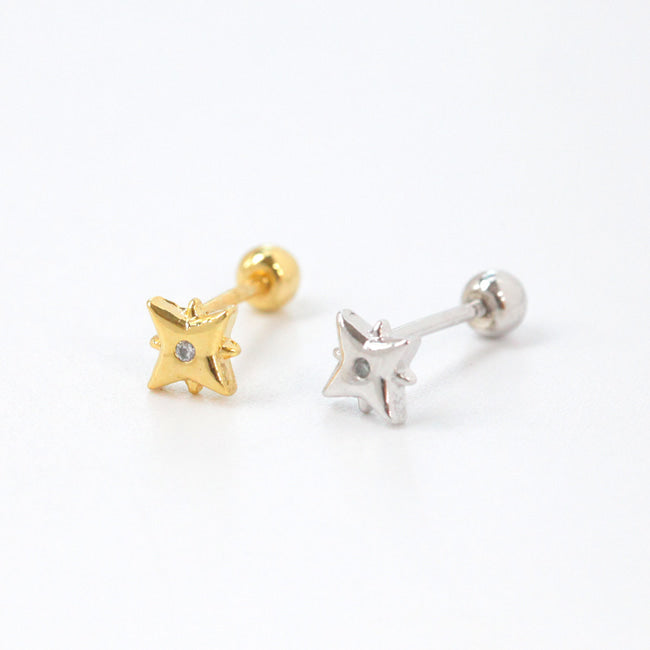 Tiny Quasar Screw Back Earring