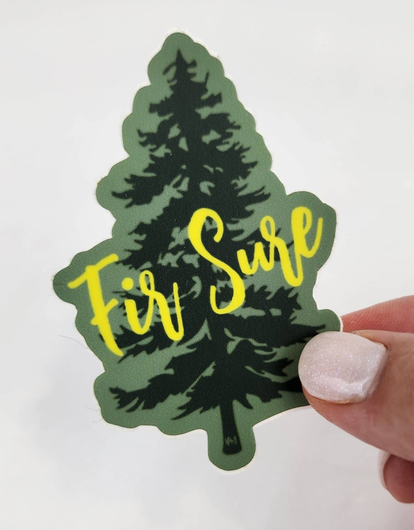 Fir Sure Pine Tree Vinyl Sticker