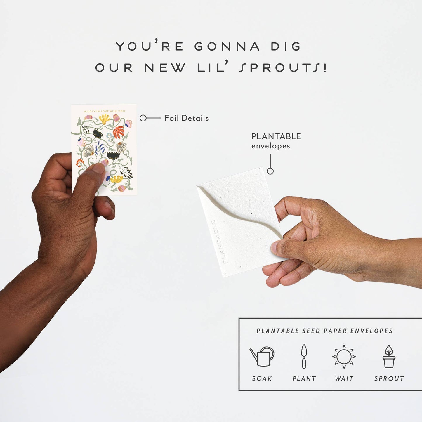 Wildly In Love Sprout - Love + Friendship Mini Greeting Card