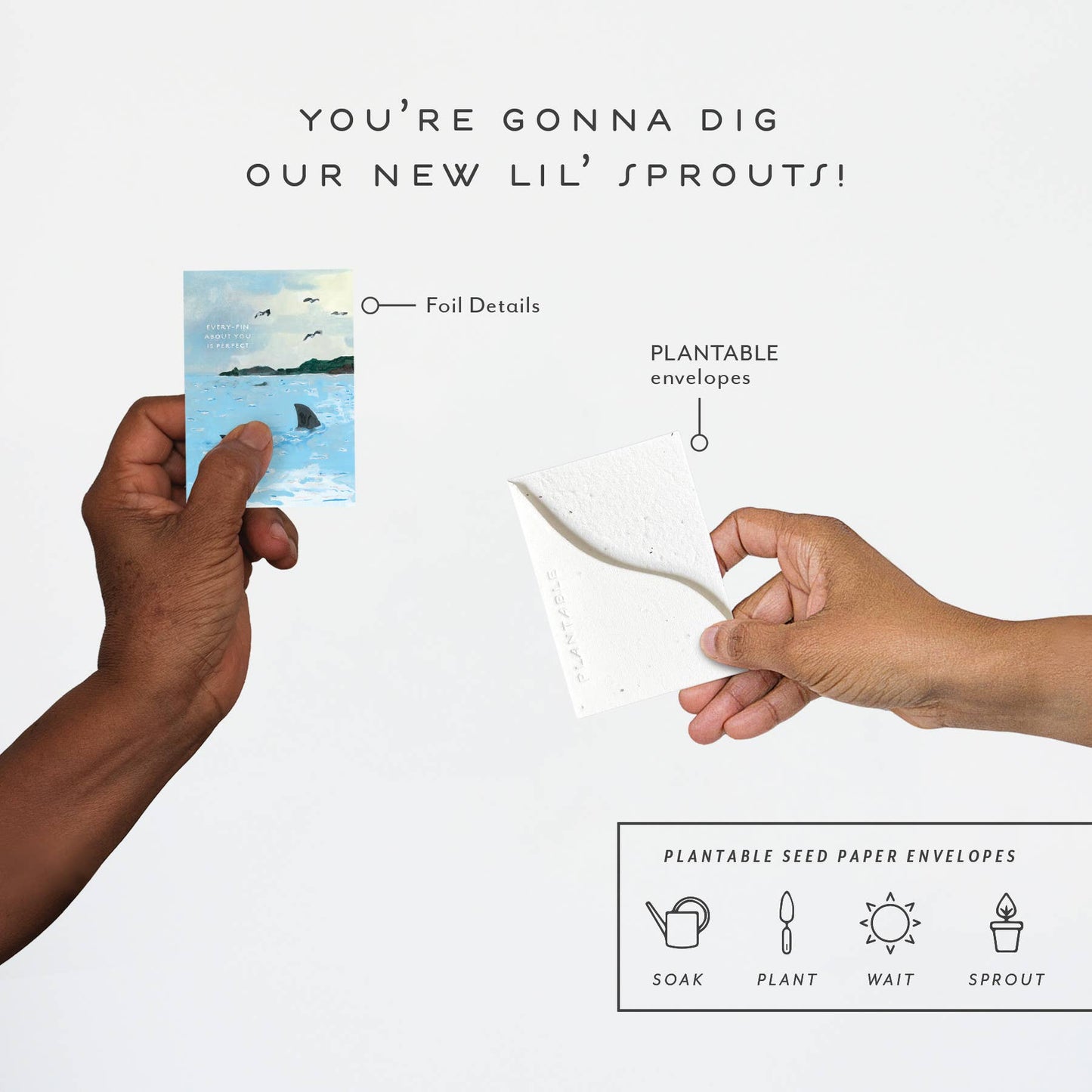Fin Sprout - Love + Friendship Mini Greet 2.5 x 3.5