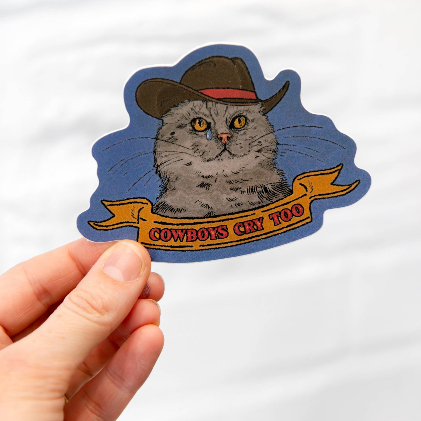 Cat Cowboy Sticker