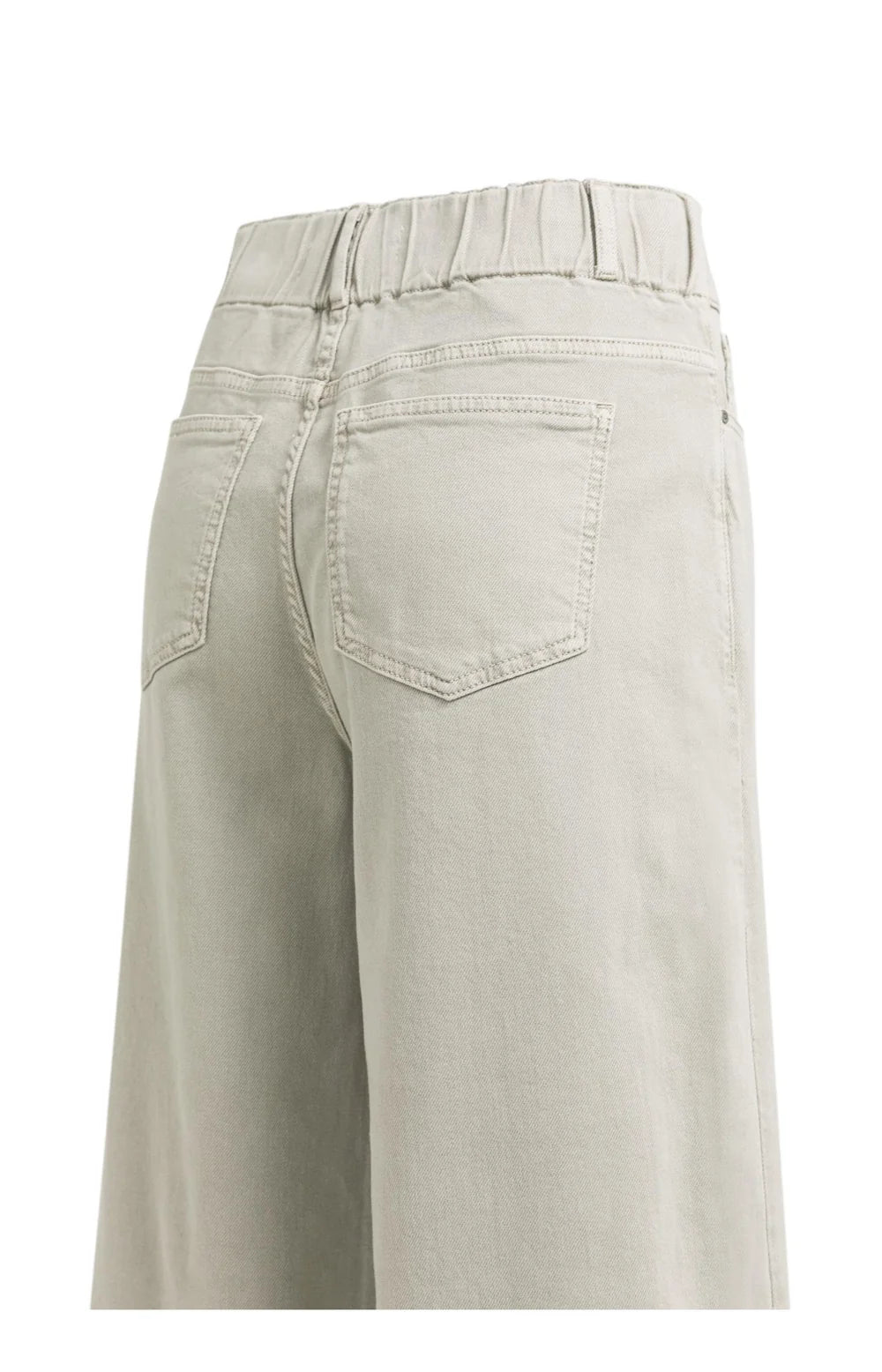 Denim Jeans W/ Wide Legs and Distinctive Waistband