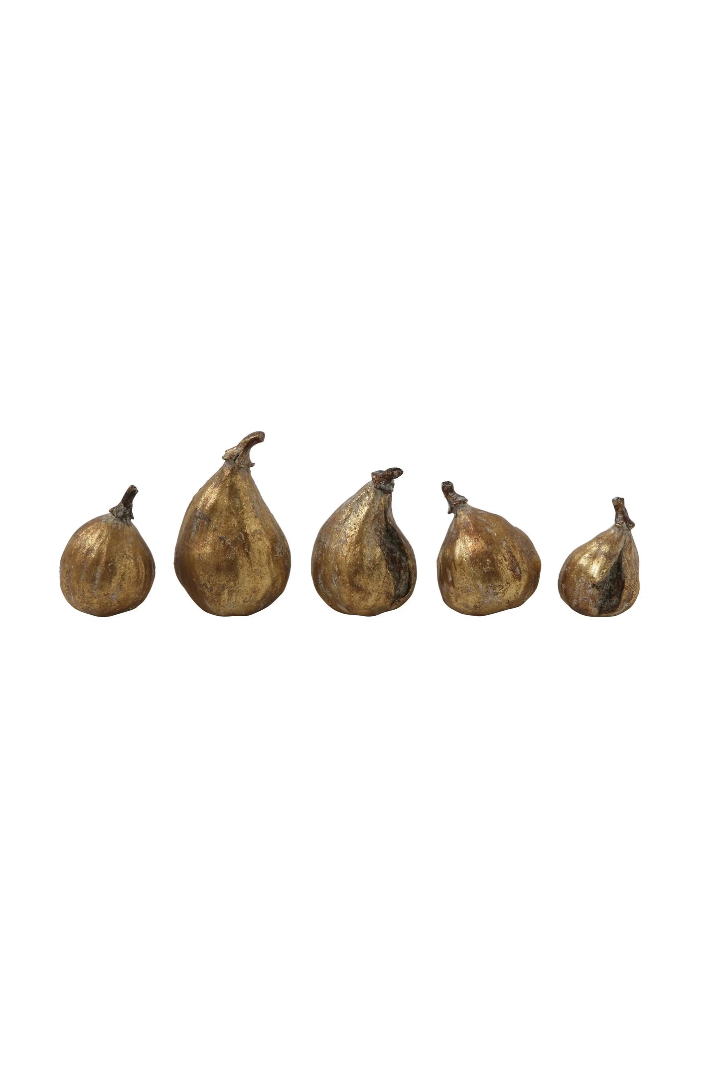 Resin Figs with Antique Finish | Set of 5