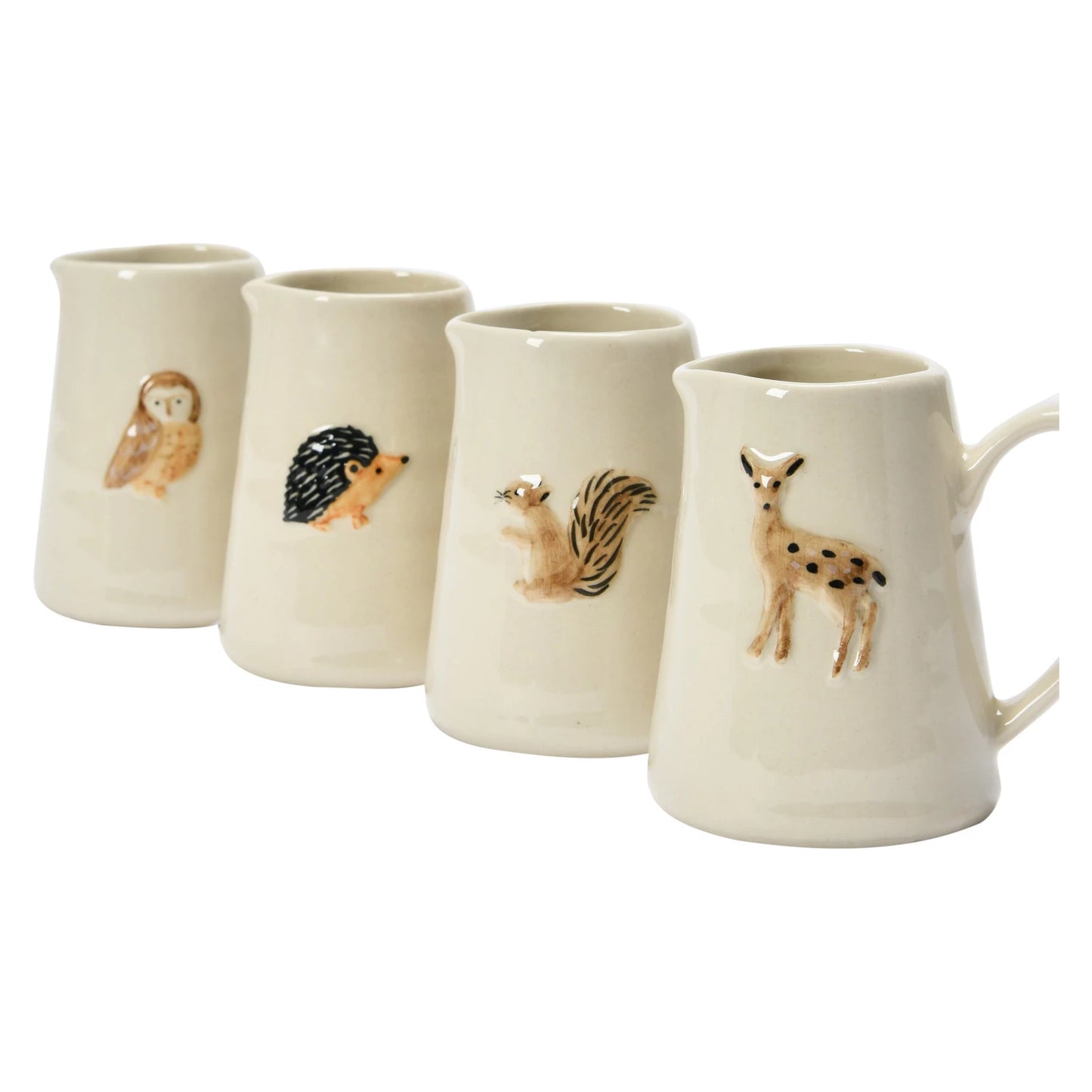 Hand-Painted Creamer with Forest Animal