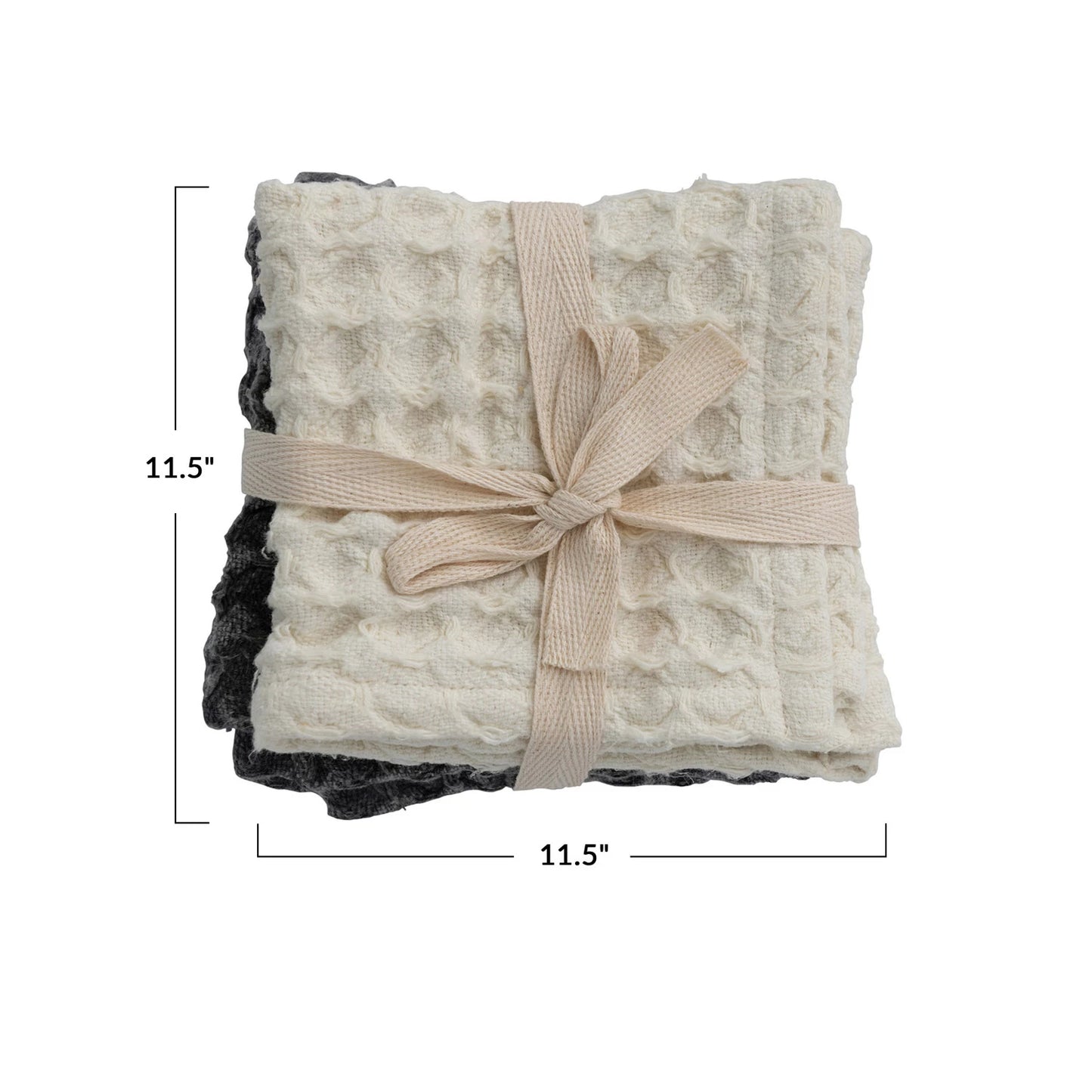 Cotton Waffle Weave Dish Cloths w/ Loops,