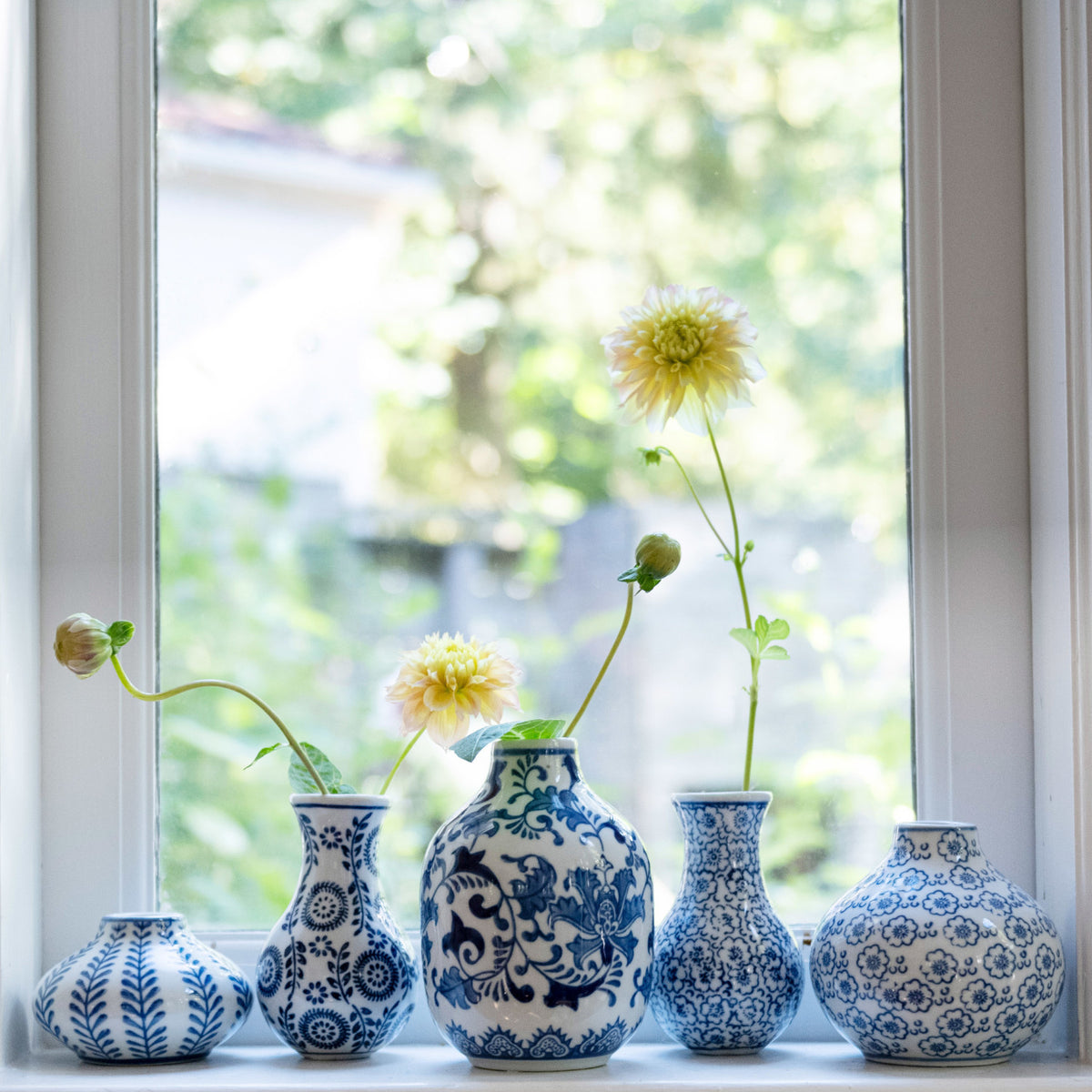 Hand-Stamped Stoneware Vases