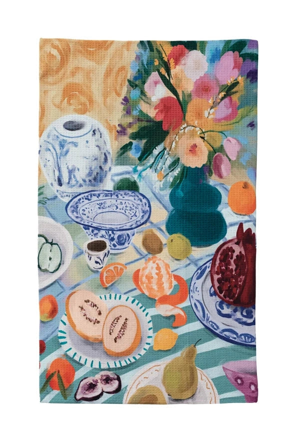 Printed Recycled Microfibre Tea Towel with Still Life