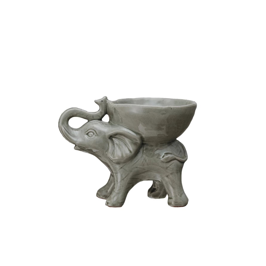 Stoneware Elephant Bowl