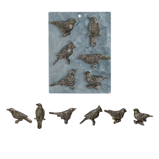 Pewter Bird Magnets on Card
