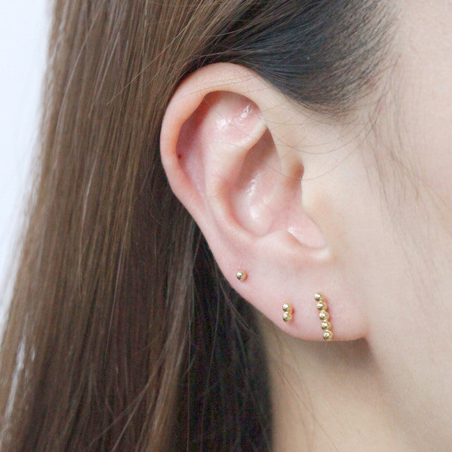 Tiny One Dot Screw Back Earring