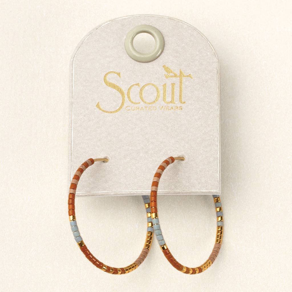 Chromacolor Miyuki Small Hoop | Desert Multi/Gold