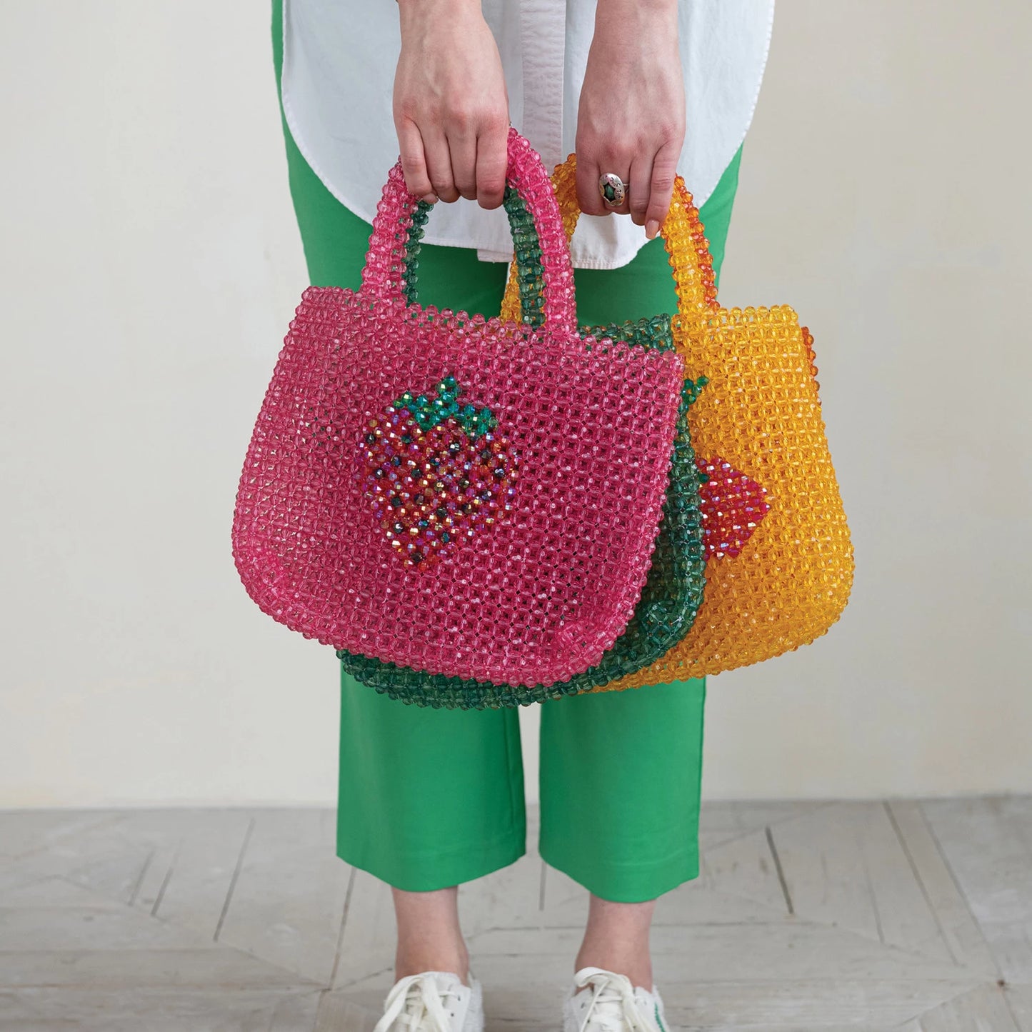 Handmade Acrylic Beaded Handbag