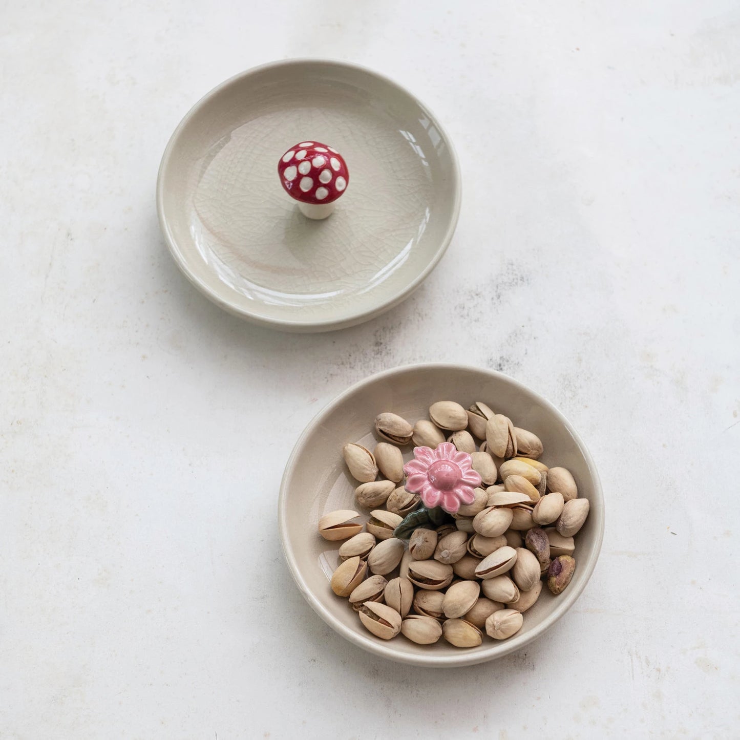 Hand-Painted Stoneware Dish