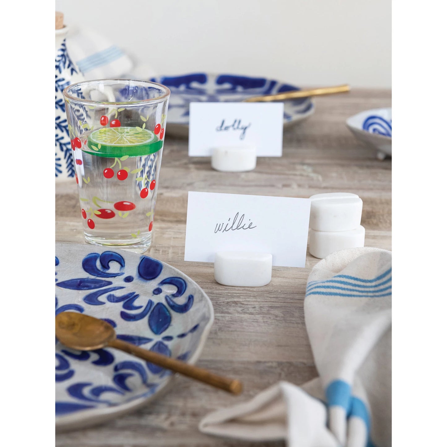 Marble Place Card/Photo Holders with 16 Cards