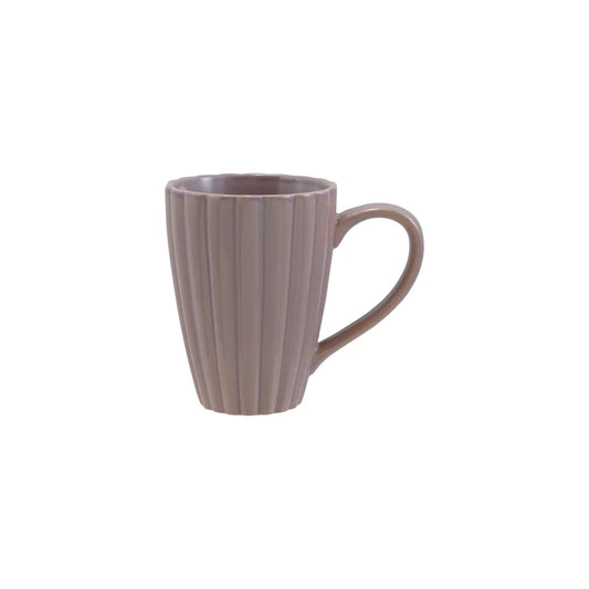 Stoneware Ribbed Mug Glazed | Lavender | 14 Oz