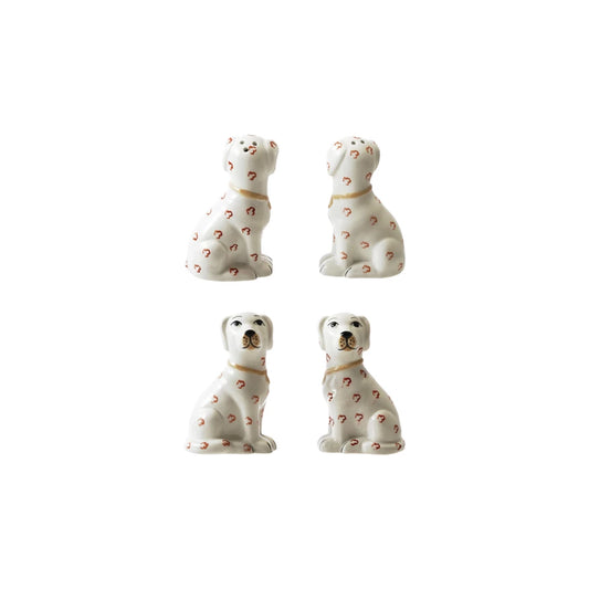 Ceramic Dog Shaped Salt & Pepper Shakers I Set of 2