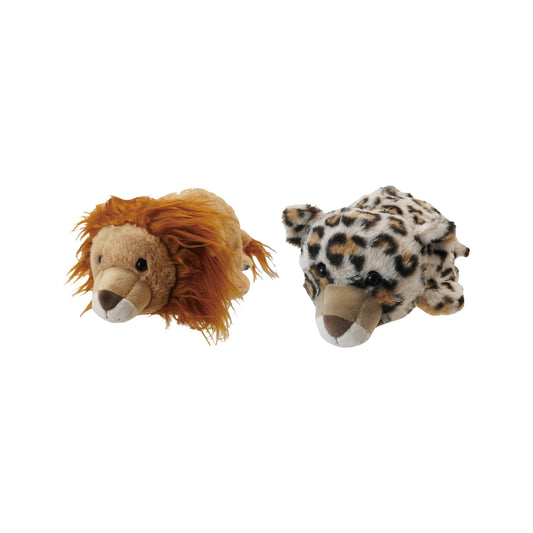 Plush 2-in-1 Peek-A-Boo Lion/Leopard Toy