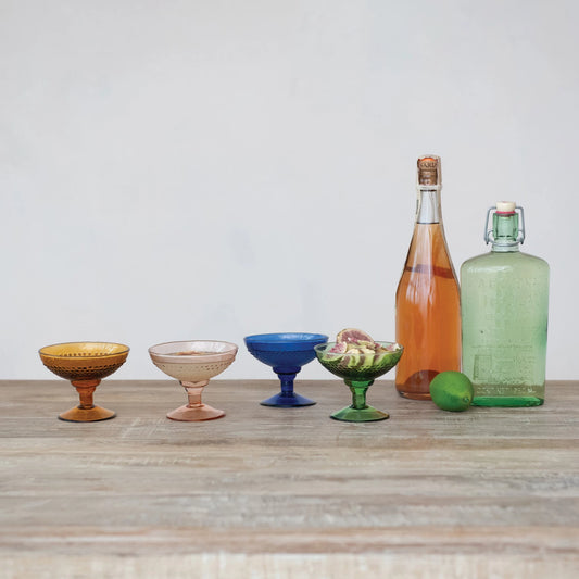 4 oz. Embossed Stemmed Coupe Glass