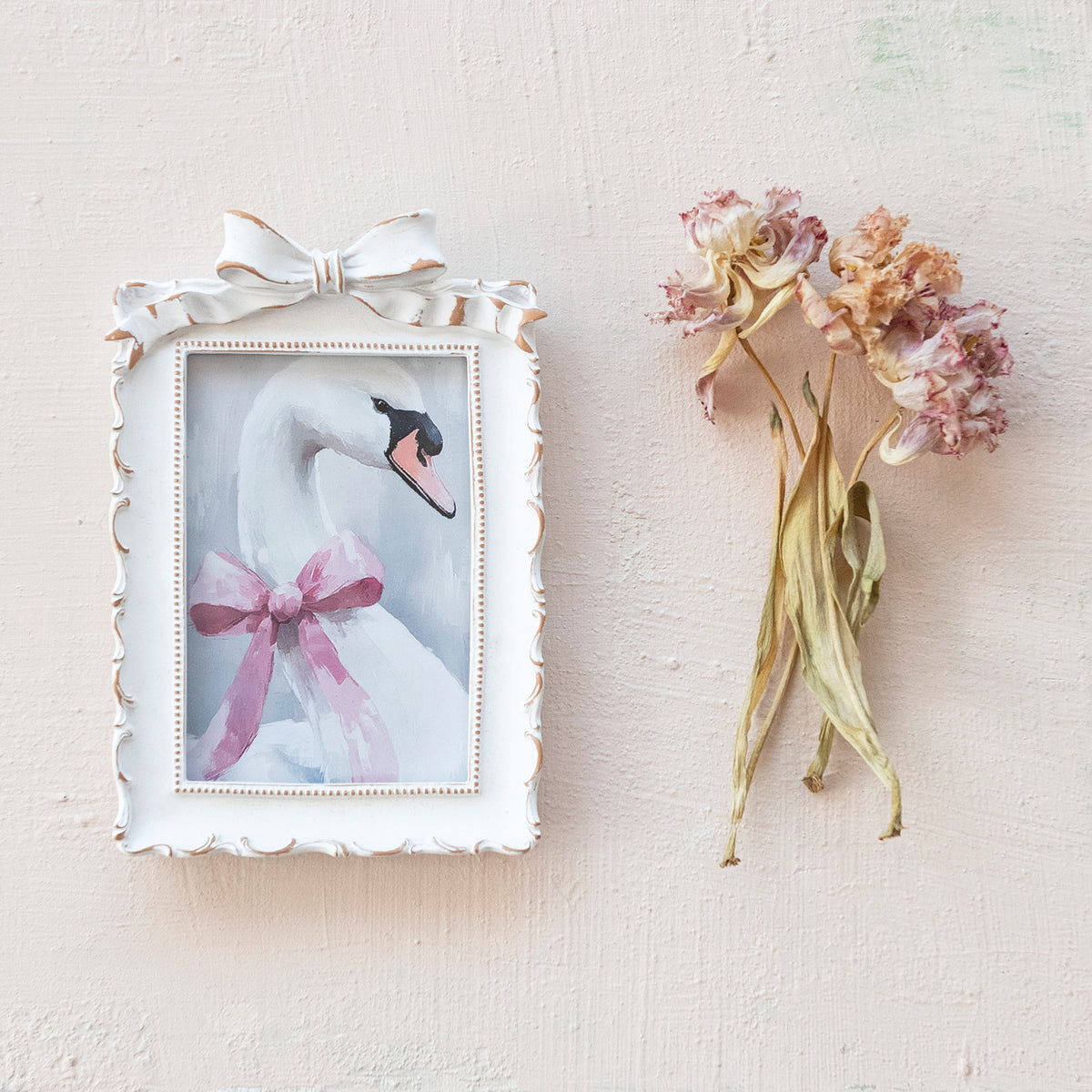 Plastic Photo Frame with Bow